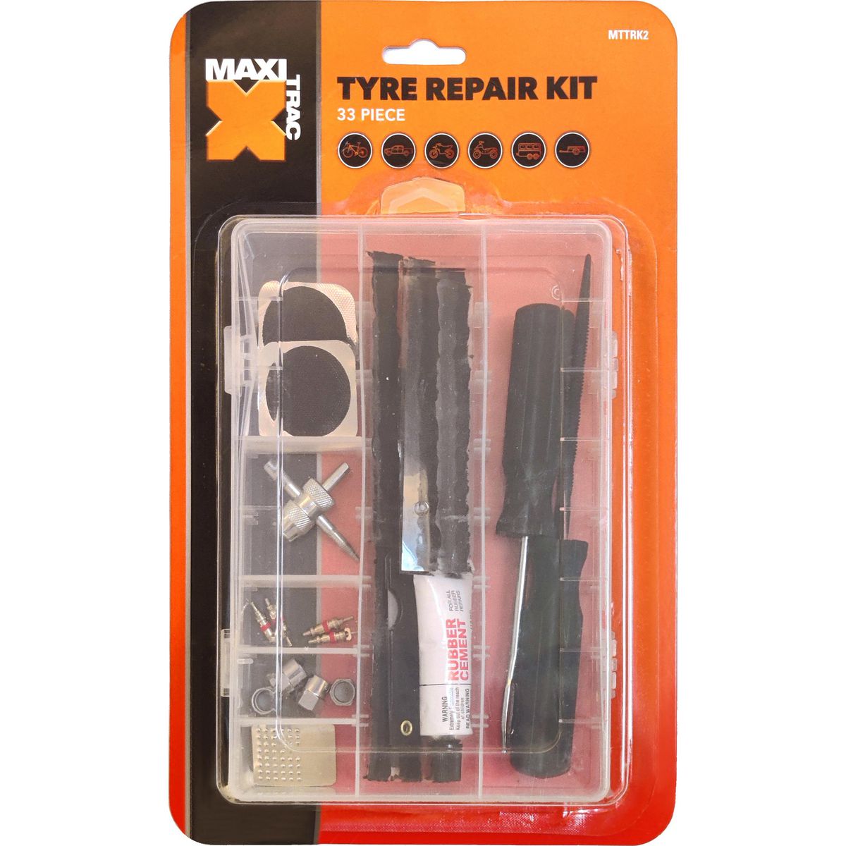 Maxi Trac Tyre Repair Kit 33 Piece MTTRK2