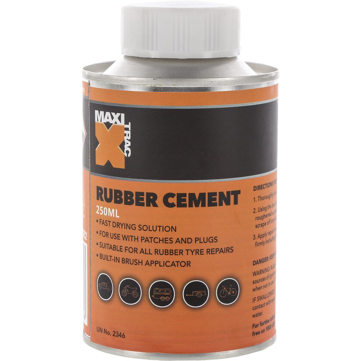 Maxi Trac Rubber Cement Tub 255ml MTRC2