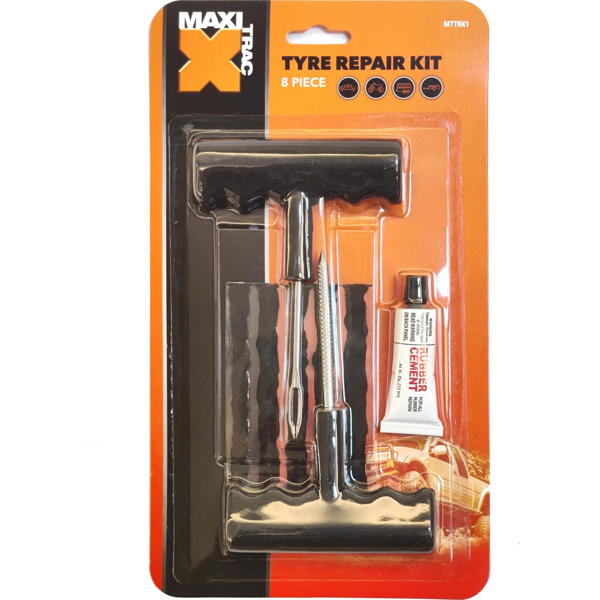 Maxi Trac Tyre Repair Kit 8 Piece MTTRK1