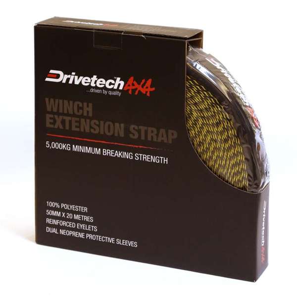 Drivetech 4X4 Winch Extension Strap 20M 5T DT-WES