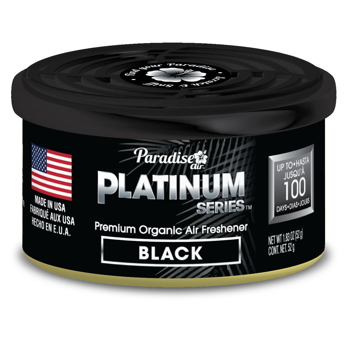 Paradise Air Platinum Series Organic Black Air Freshener PL-12003PK144-Q