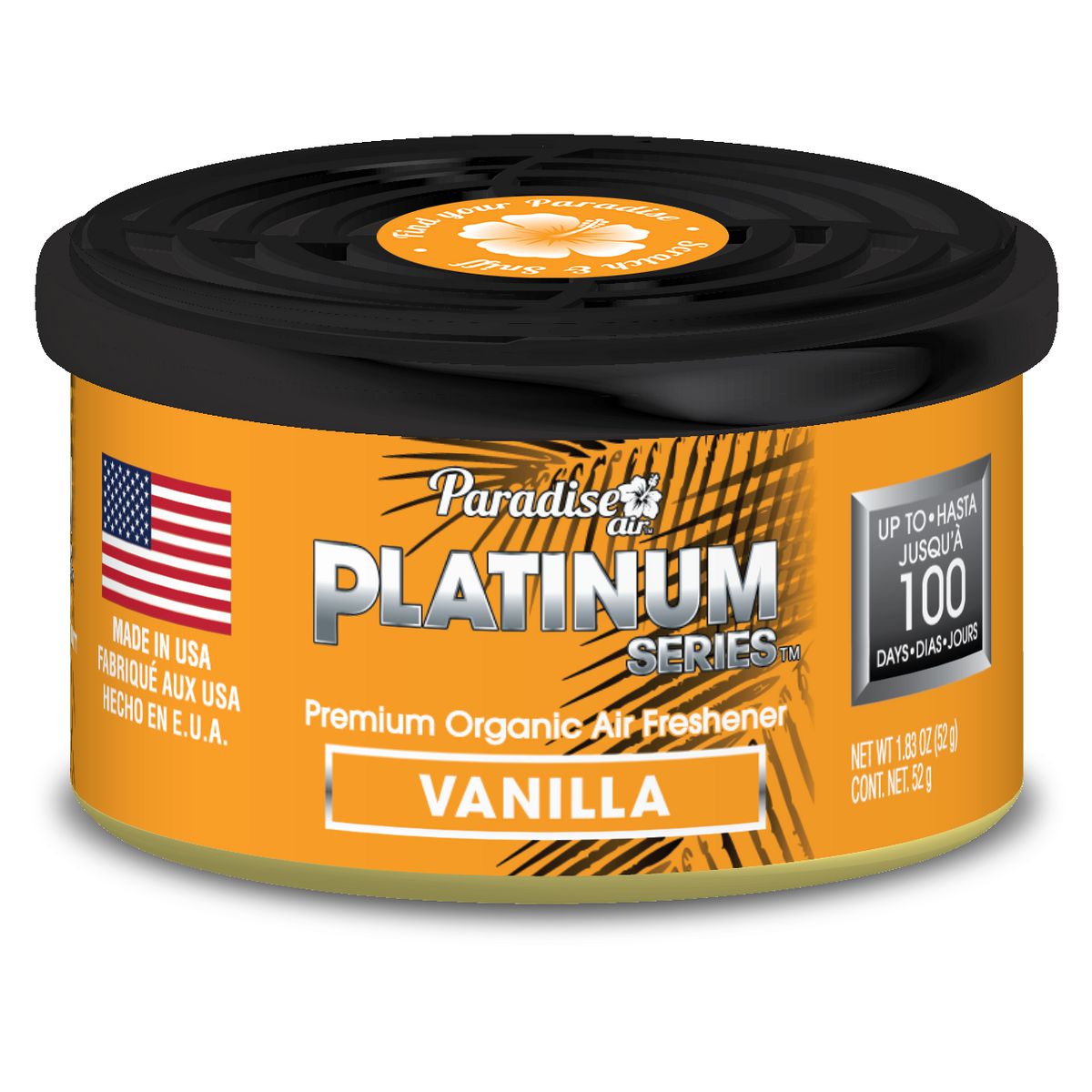 Paradise Air Platinum Series Organic Vanilla Air Freshener PL-12004PK144-Q