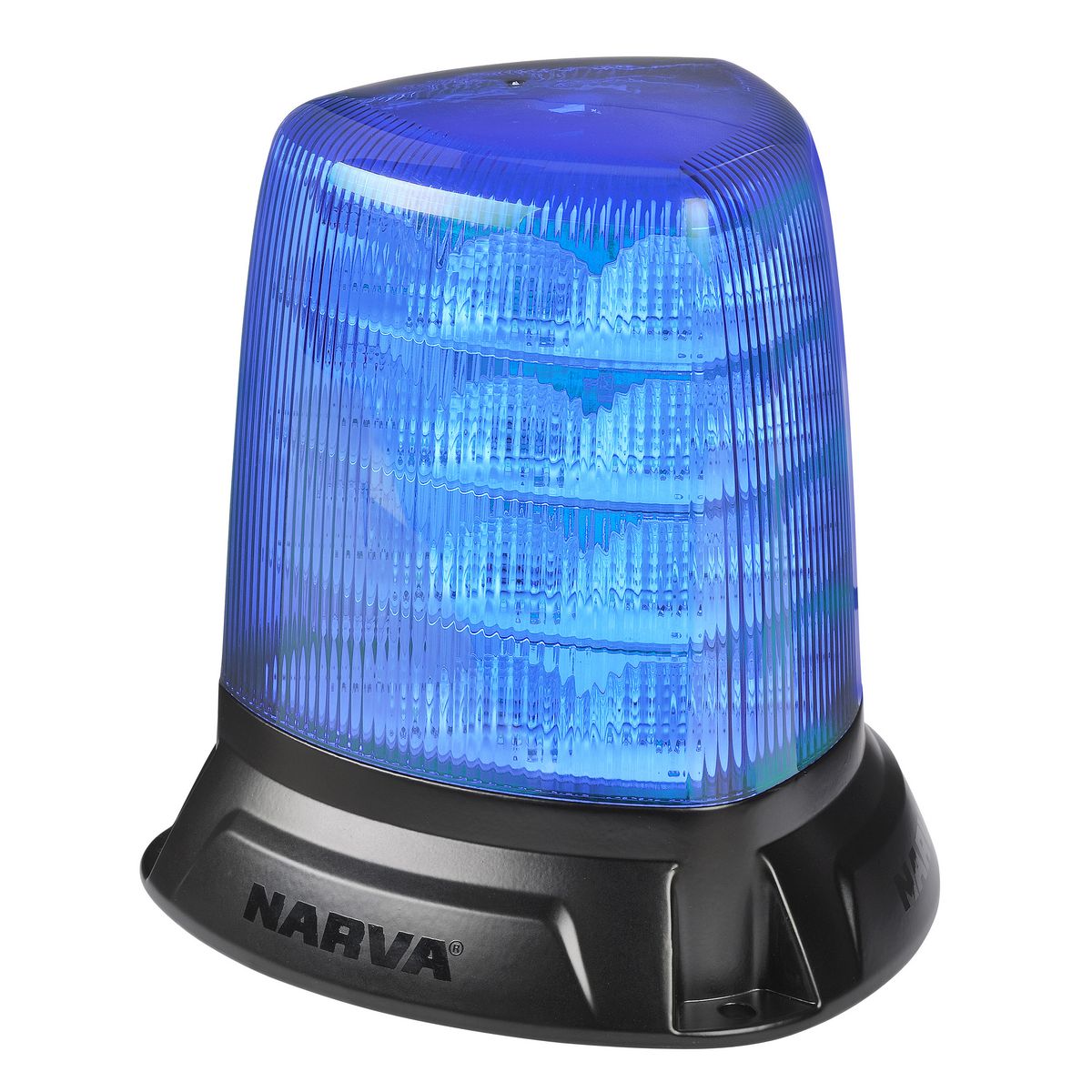 Narva Aerotech Heavy Duty 10-33V LED Strobe Blue Lens Flange Mount 85620B