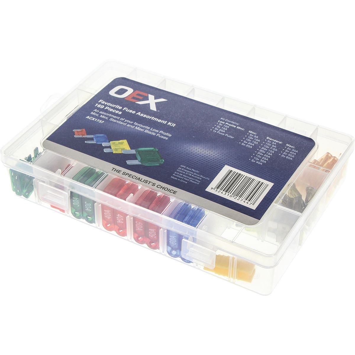 OEX Favourite Fuse Assortment Kit - 169Pcs ACX1737