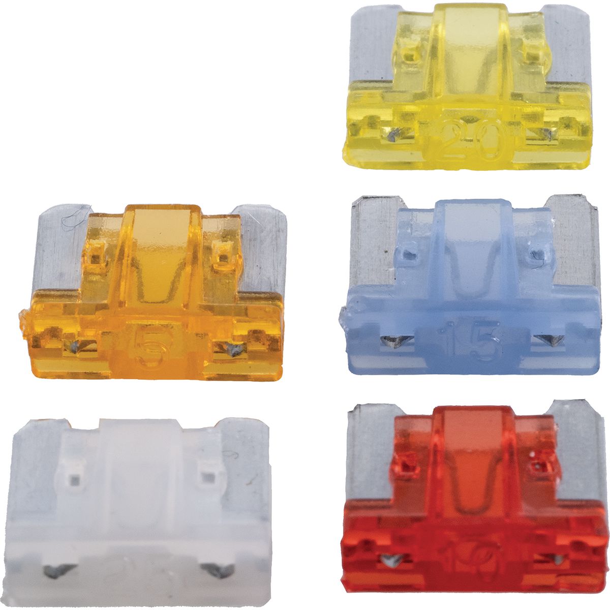 OEX Low Profile Mini Blade Fuse Assortment - Pack Of 5 ACX1648BL