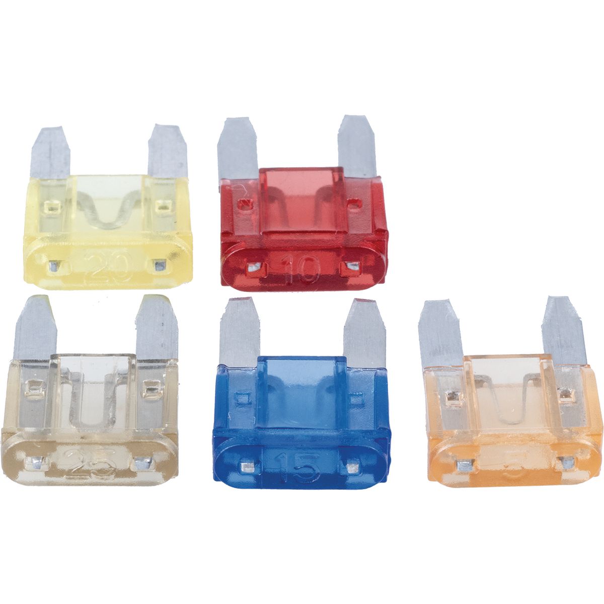 OEX Mini Blade Fuse Assortment - Pack Of 5 ACX1658BL