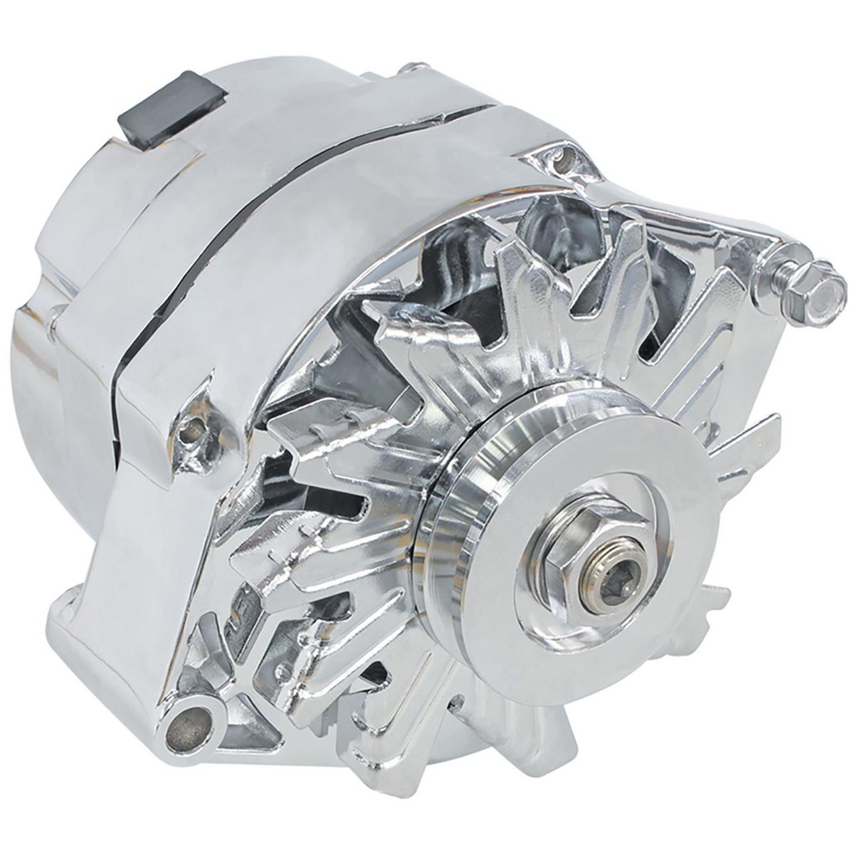 Aeroflow Chrome 100 Amp 1 Or 3 Wire Alternator Suits GM Chev