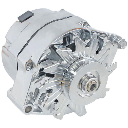 Aeroflow Chrome 100 Amp 1 Or 3 Wire Alternator Suits GM Chev