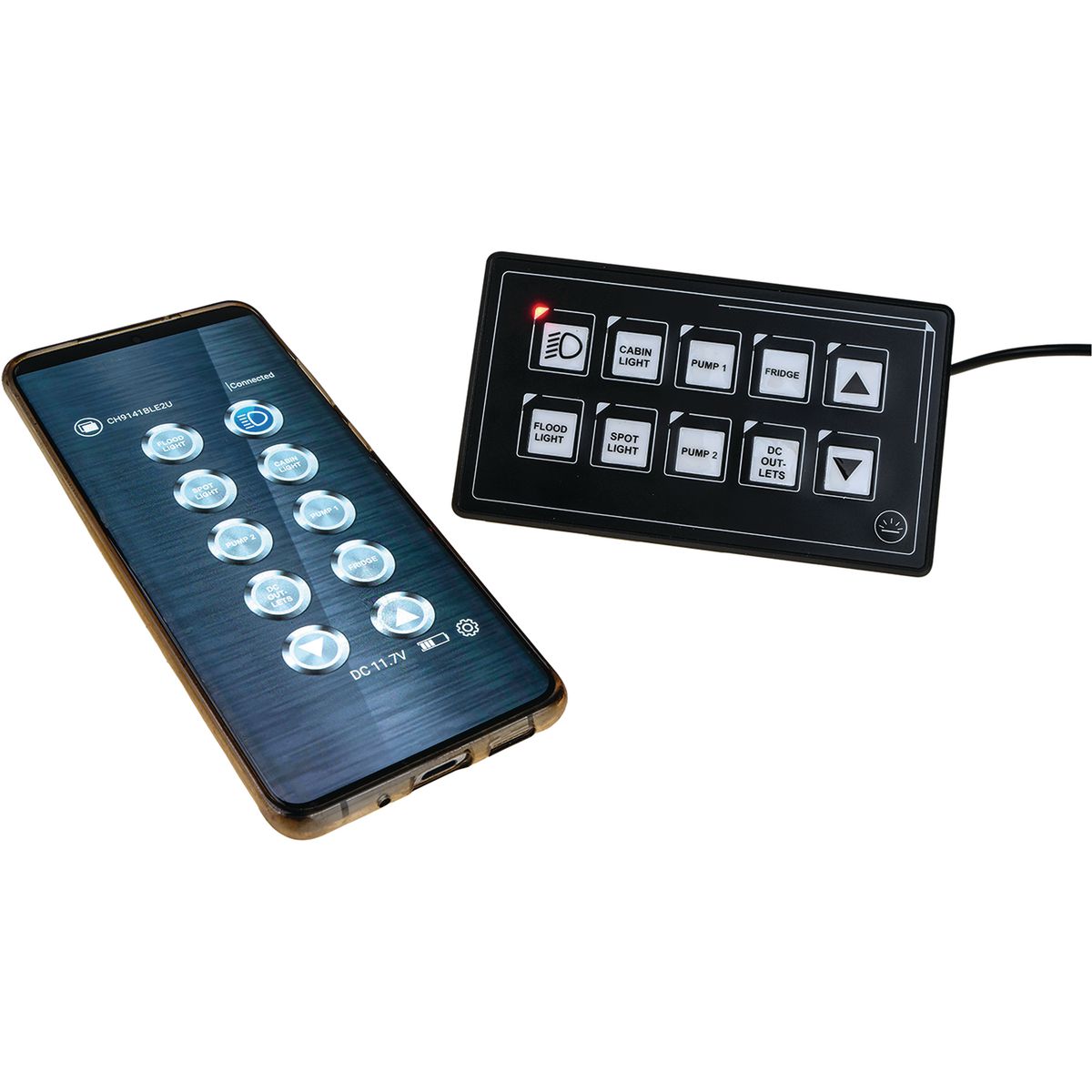 Drivetech 4X4 10-Way Touch Switch Panel With Bluetooth Control DT-SWP10