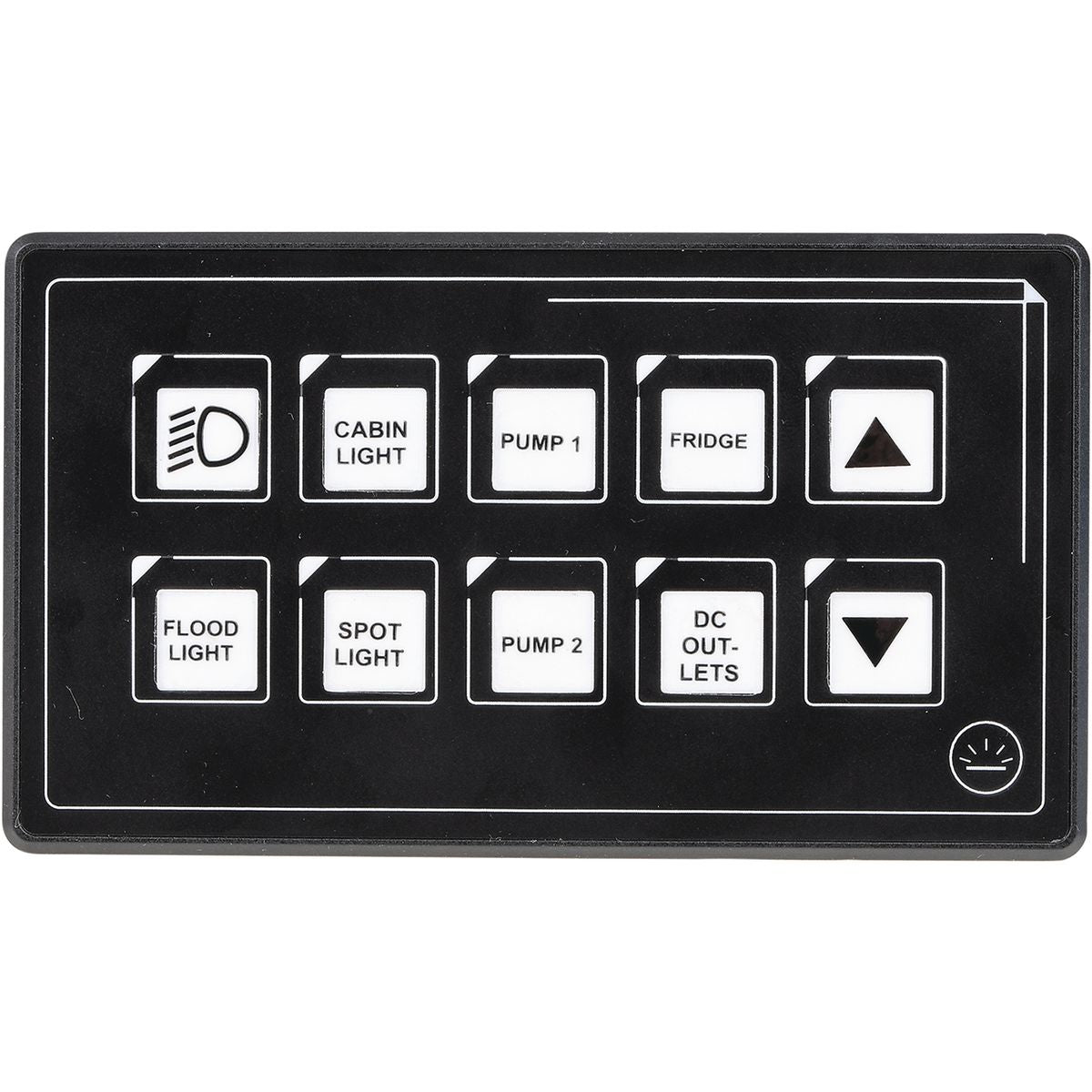 Drivetech 4X4 10-Way Touch Switch Panel With Bluetooth Control DT-SWP10