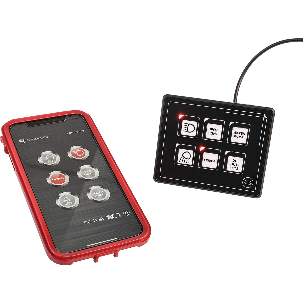 Drivetech 4X4 6-Way Touch Switch Panel With Bluetooth Control DT-SWP06