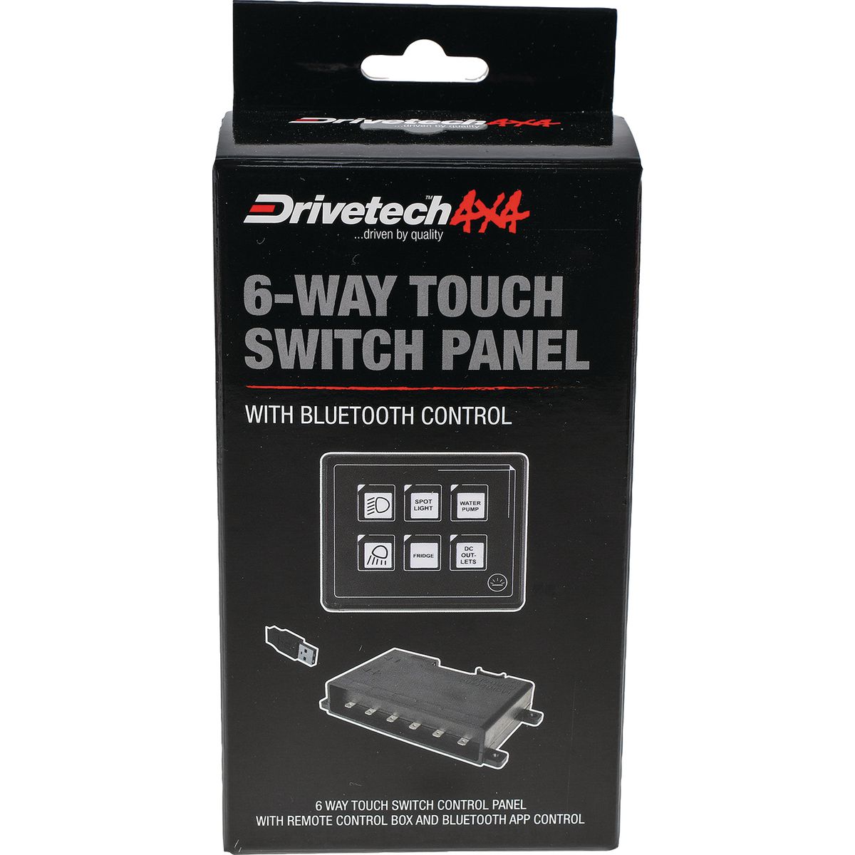 Drivetech 4X4 6-Way Touch Switch Panel With Bluetooth Control DT-SWP06