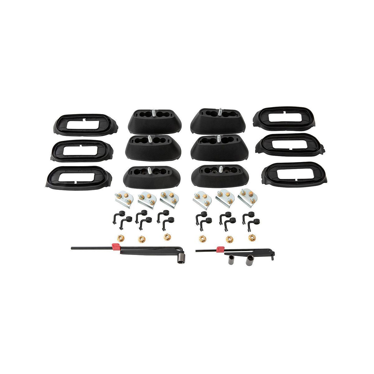 Rhino Rack Roof Rack Base Kit fits Hiace Gen6 Lwb 6 Pack RCP65-BK