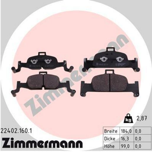 Zimmermann Brake Pad Front Set 22402.160.1
