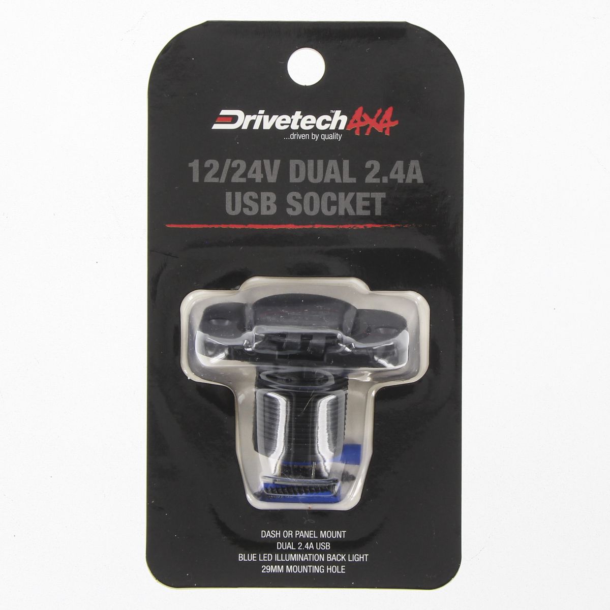 Drivetech 4X4 12/24V Dual Usb Socket 2.4A Per Usb DT-17102