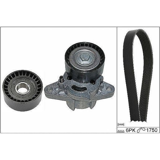 INA V-Ribbed Belt Set 529 0164 10