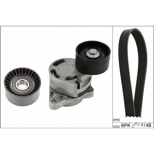 INA V-Ribbed Belt Set 529 0407 10