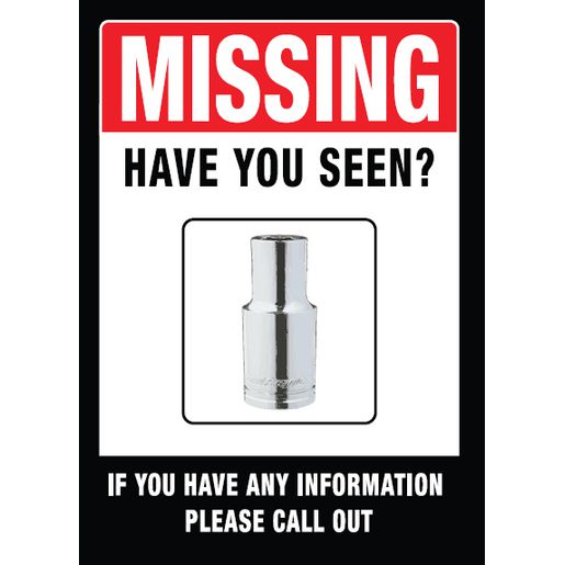 Gear Up Metal Sign - 10mm Socket Missing RTSGS100-37