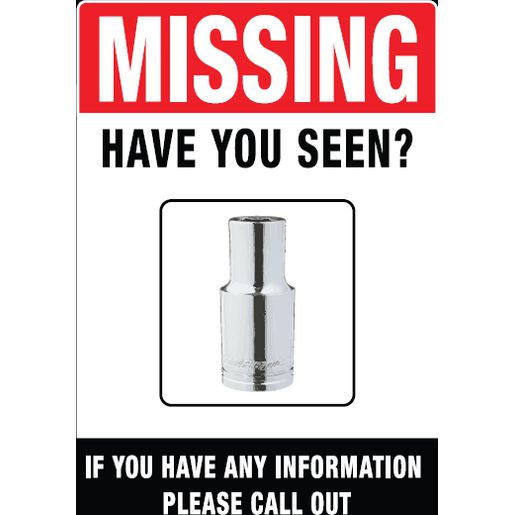 Gear Up Metal Sign - 10mm Socket Missing RTSGS100-37