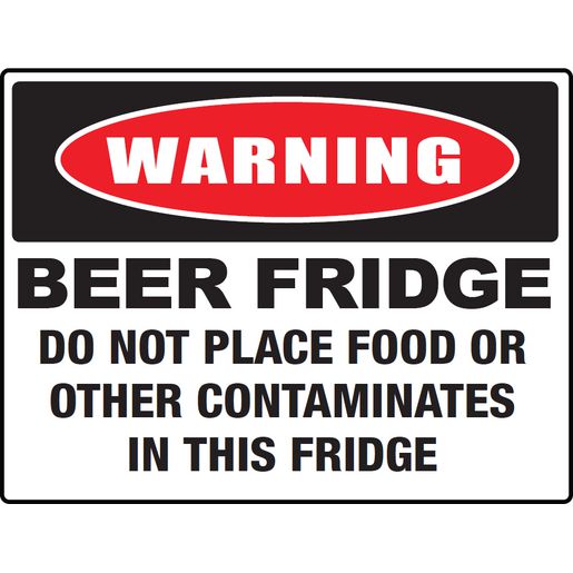 Gv Style Metal Sign - Warning Beer Fridge RTSGS100-33