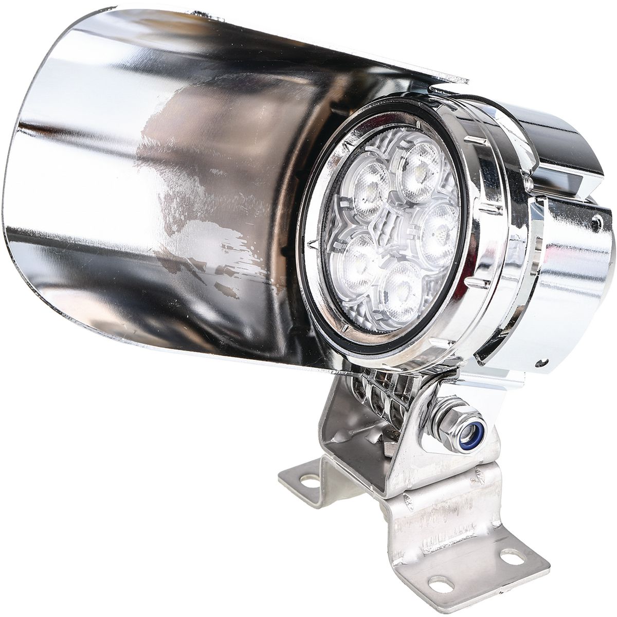 OEX Mirror Mount Work Light With Glare Shield - Chrome LLX4005