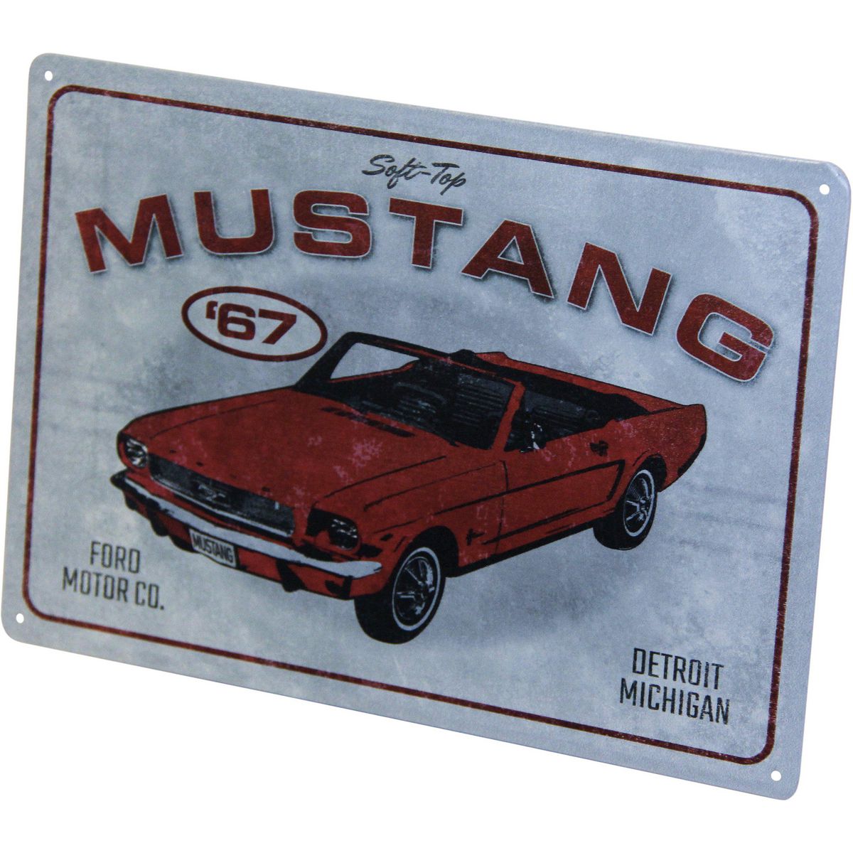 Ford Mustang Red Metal Sign MUS02VS001