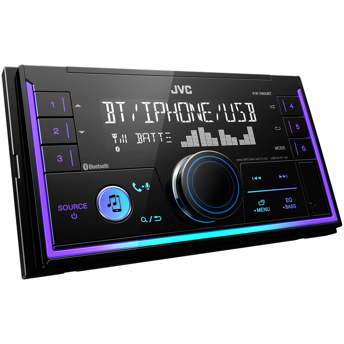 JVC Head Unit W/Bluetooth/USB KW-X850BT