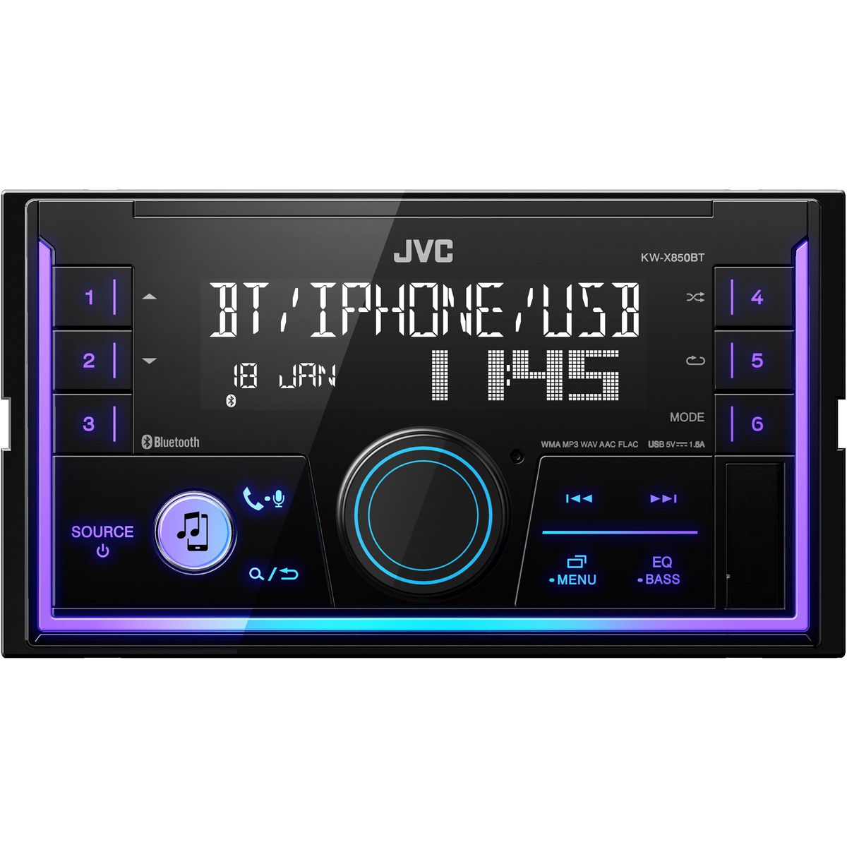 JVC Head Unit W/Bluetooth/USB KW-X850BT