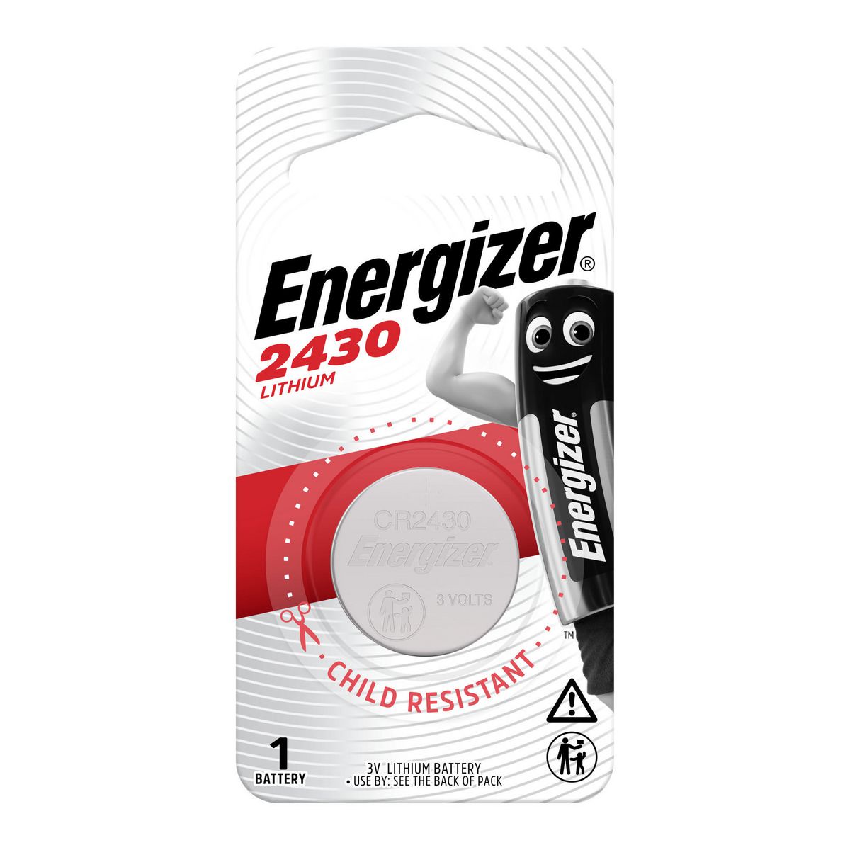 Energizer Lithium Button Battery Cr2430 Pk1 E303806800