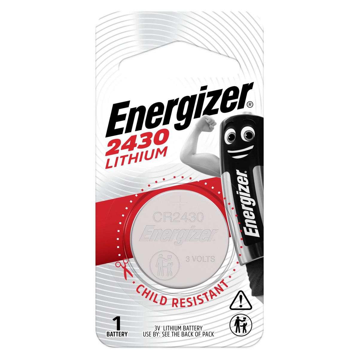 Energizer Lithium Button Battery Cr2430 Pk1 E303806800