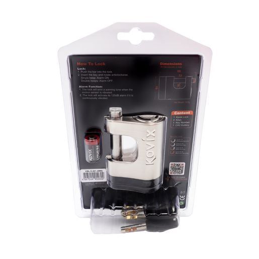 Kovix Alarmed Bolt Lock KBL12-Z