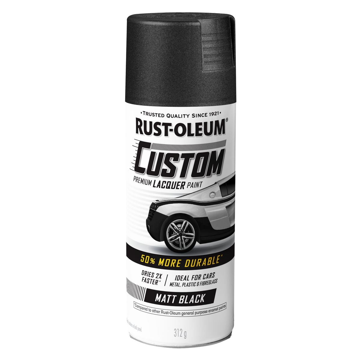 Rust-Oleum Auto Custom Laqcuer Spray Matt Black 376135