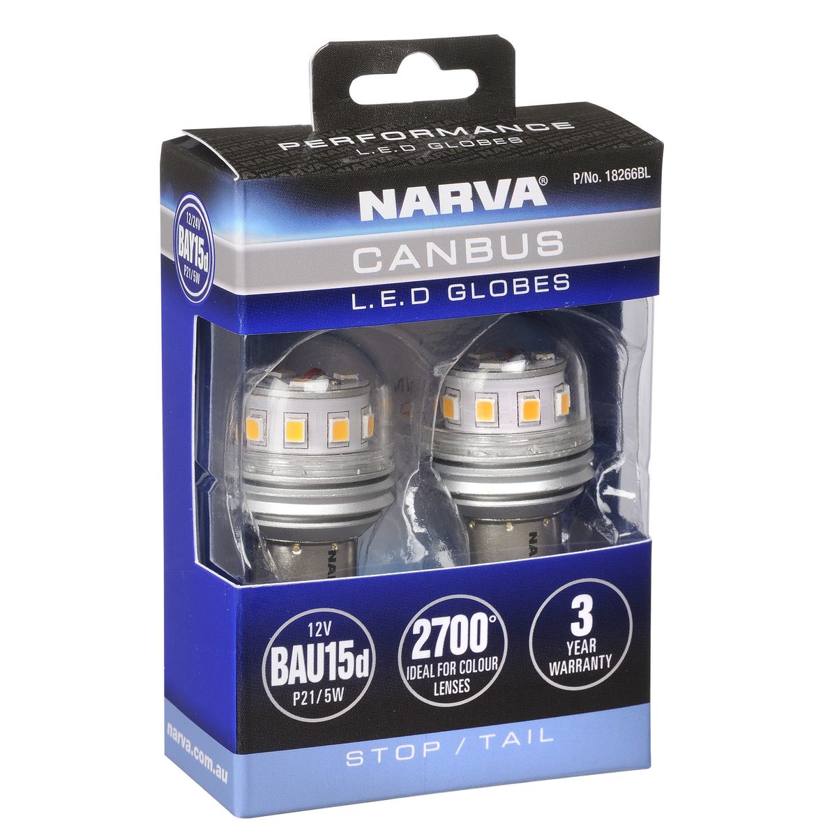 Narva BAY15D LED Globe Canbus 12V 18266BL