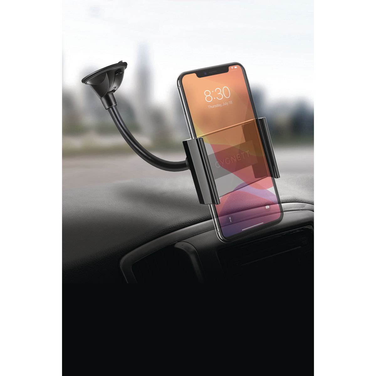 Cygnett Universal Long Arm Flexible Window Mount Car Phone Holder CY3540ACCAR