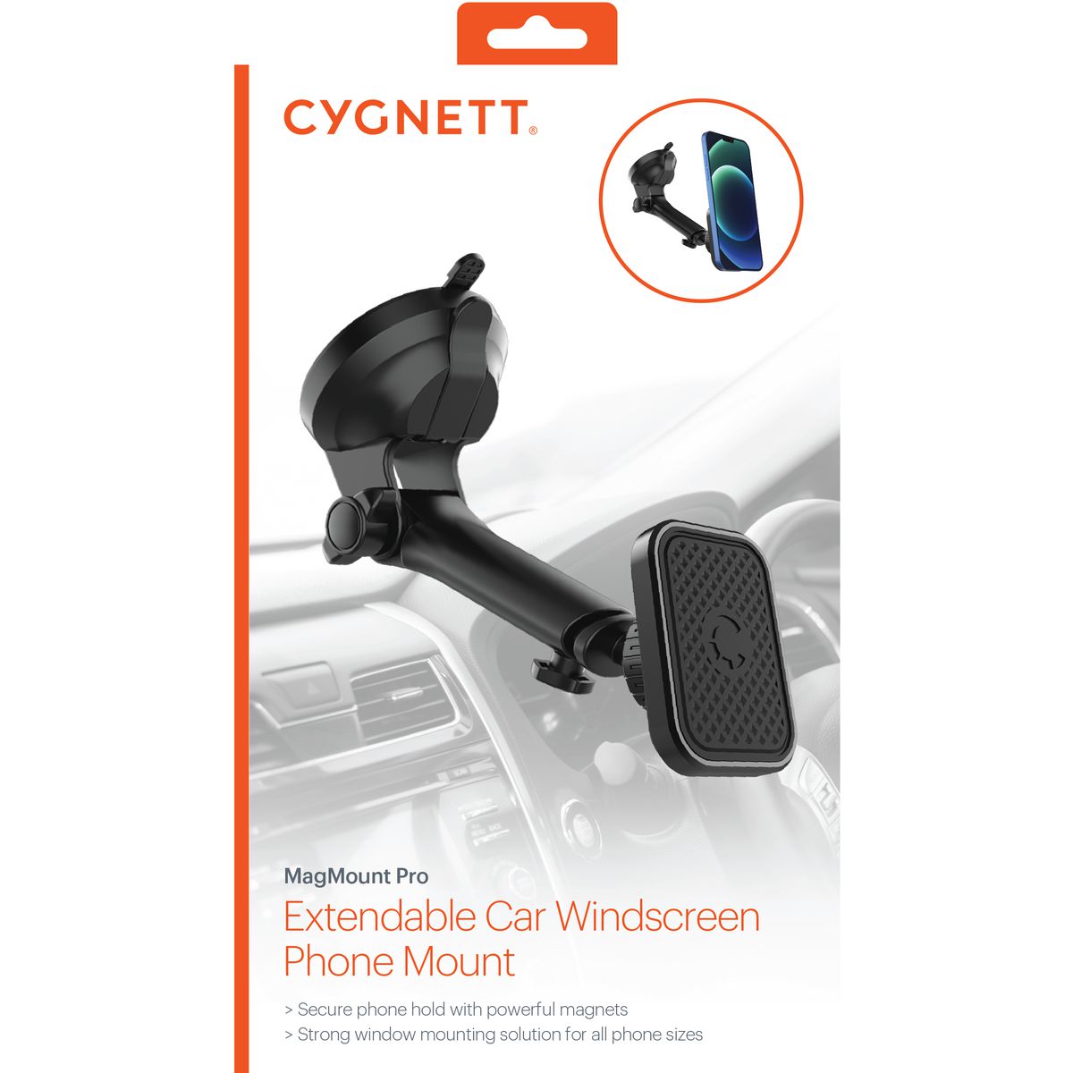 Cygnett Extendable Windscreen Mount Car Phone Holder CY3619ACWIN