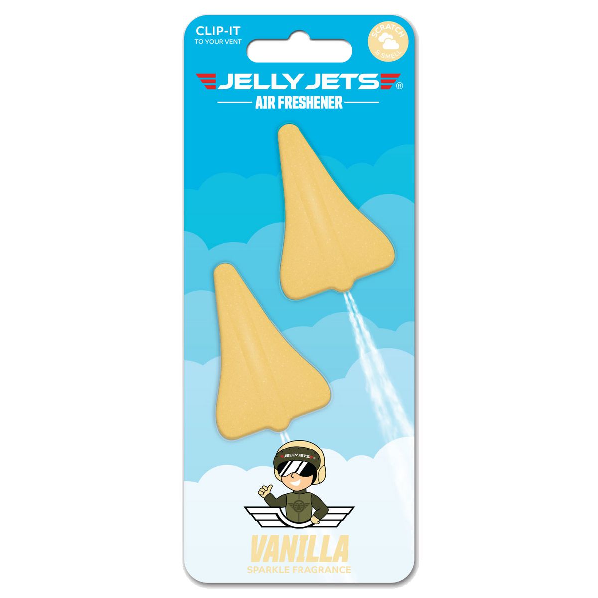 Jelly Jets Clip-It Sparkle Vanilla Air Freshener 52 JJC005S