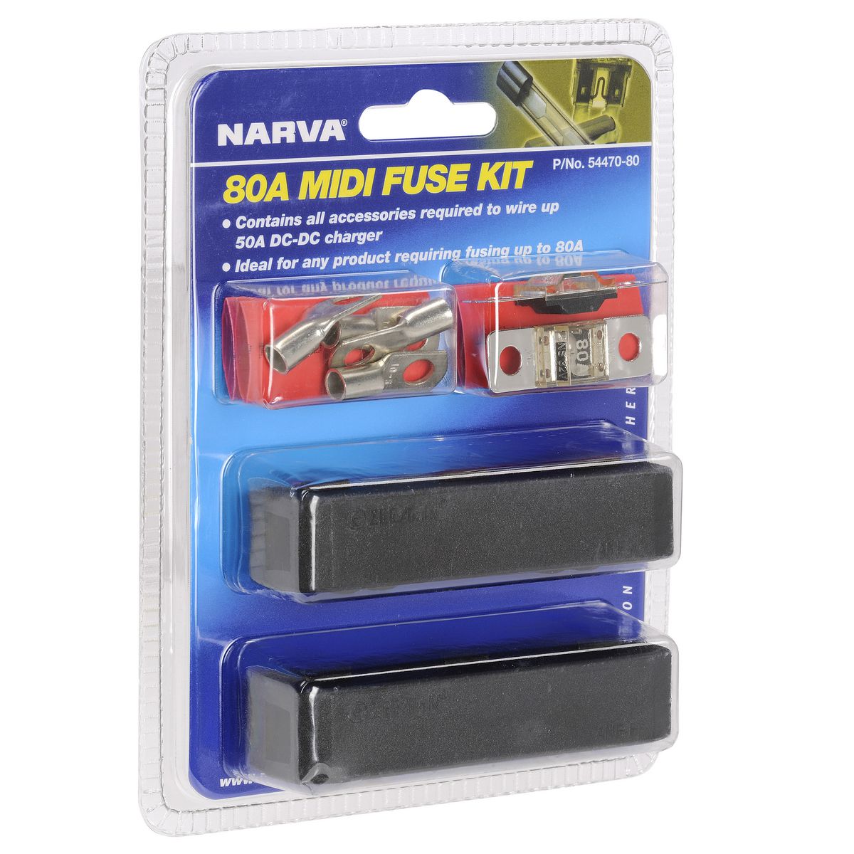 Narva Midi Fuse Kit 80A Suits 50A DCDC Chargers 54470-80BL