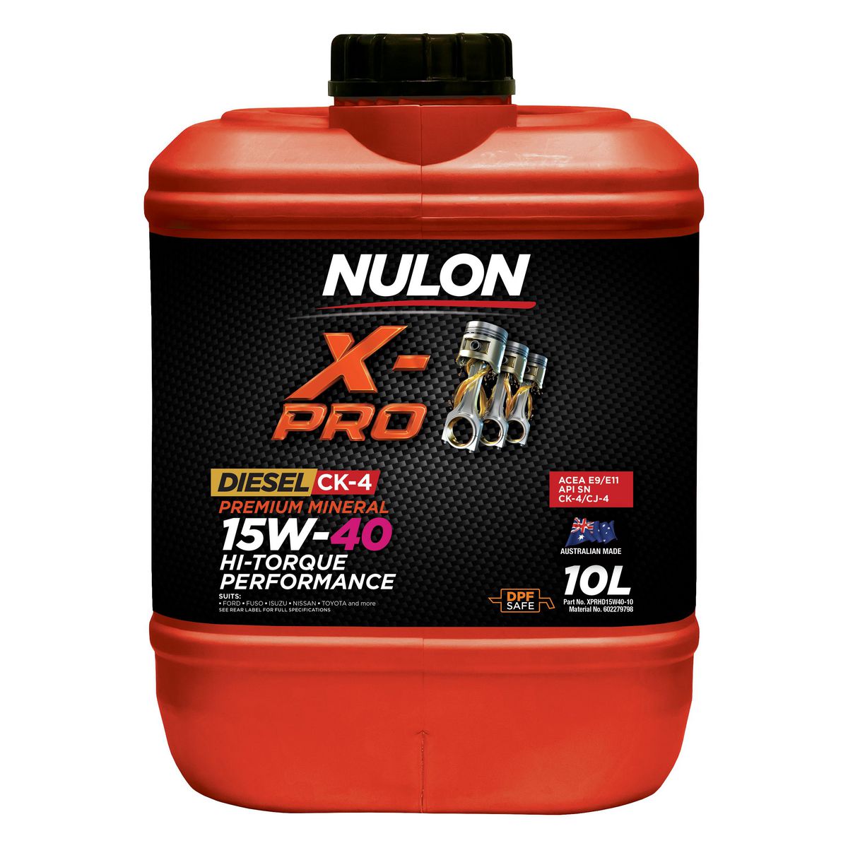 Nulon X-PRO 15W-40 Hi-Torque Performance Engine Oil 10L Mineral XPRHD15W40-10
