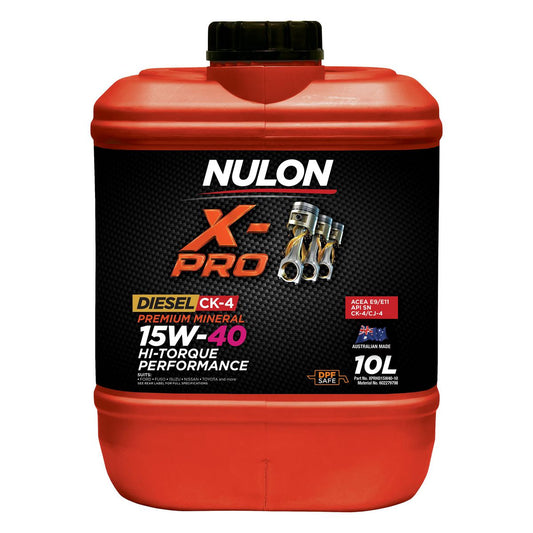 Nulon X-PRO 15W-40 Hi-Torque Performance Engine Oil 10L Mineral XPRHD15W40-10