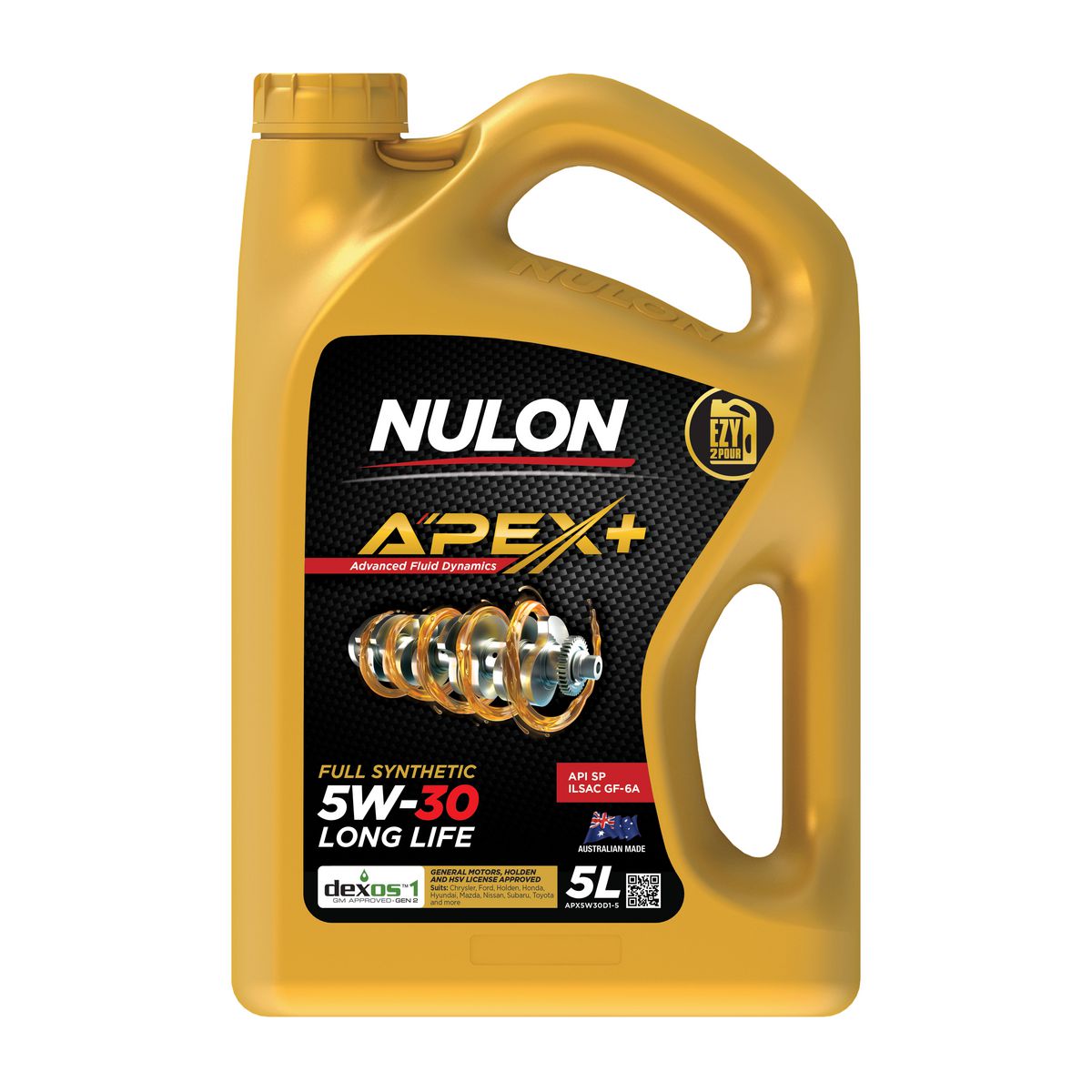 Nulon APEX+ 5W-30 Long Life Engine Oil 5L Full Synthetic APX5W30D1-5