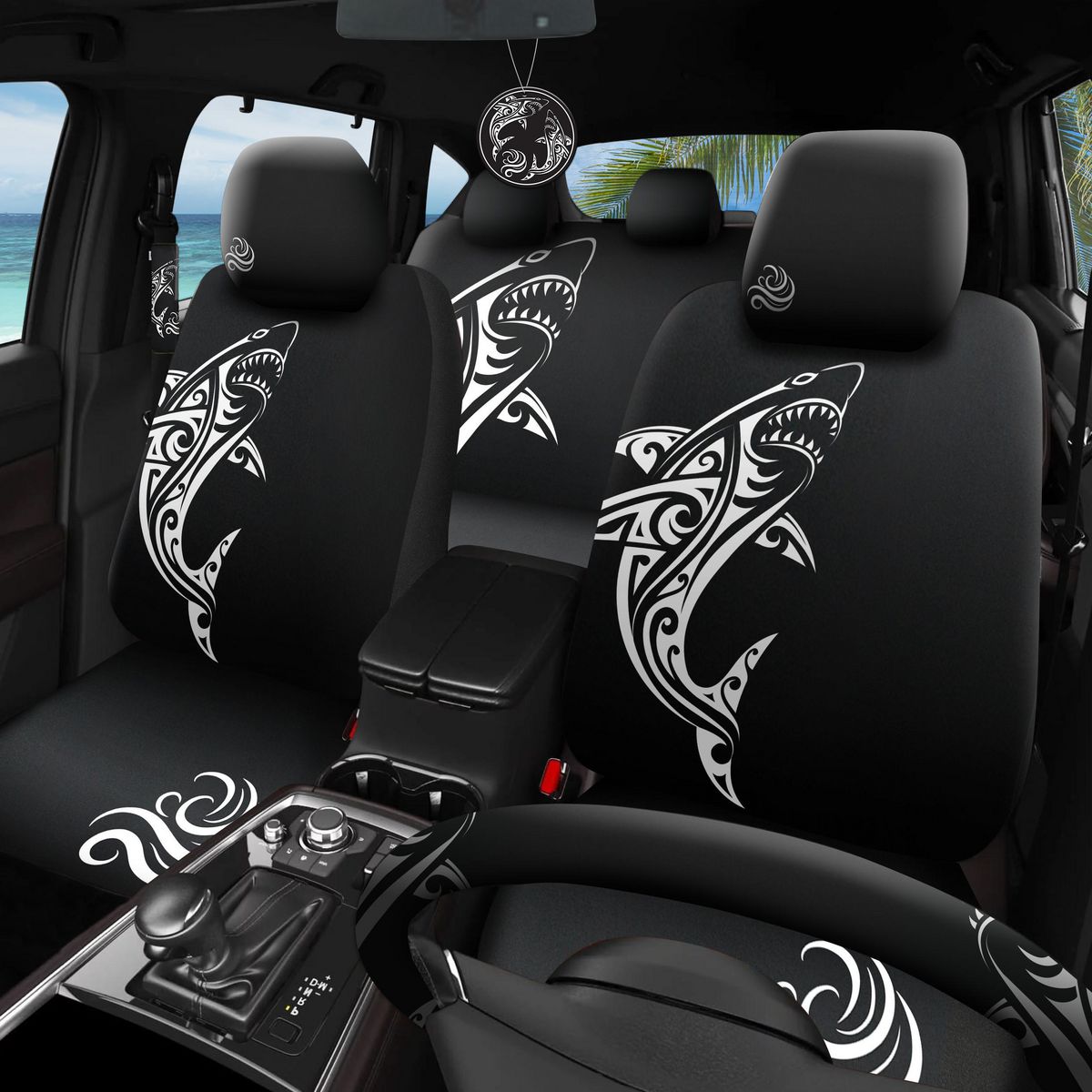 Myne 8 Piece Car Seat Cover Pack - Shark 4402543
