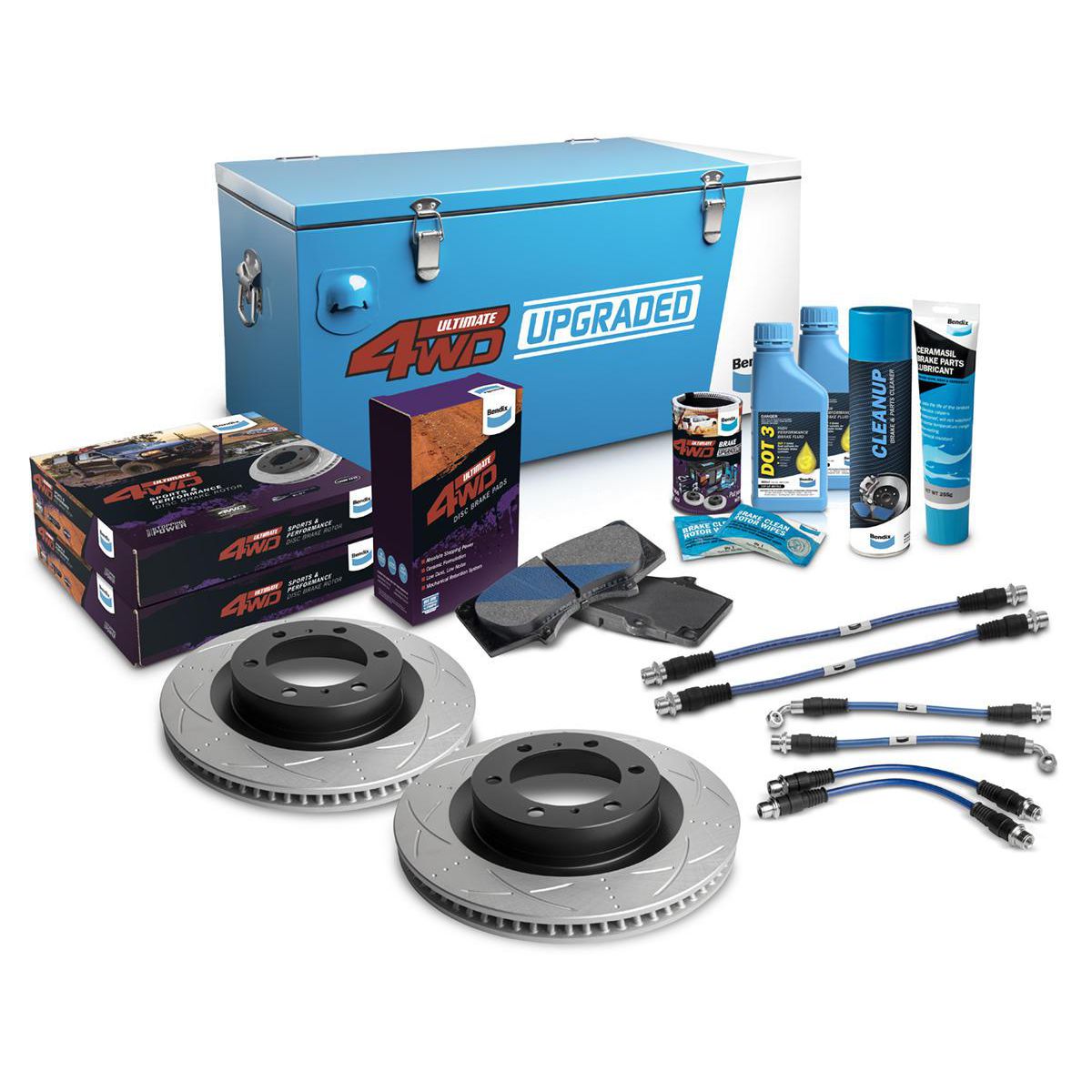 Bendix Ultimate 4x4 Brake Upgrade Kit (Suits 2" Lift) U4WD-BUK87+2