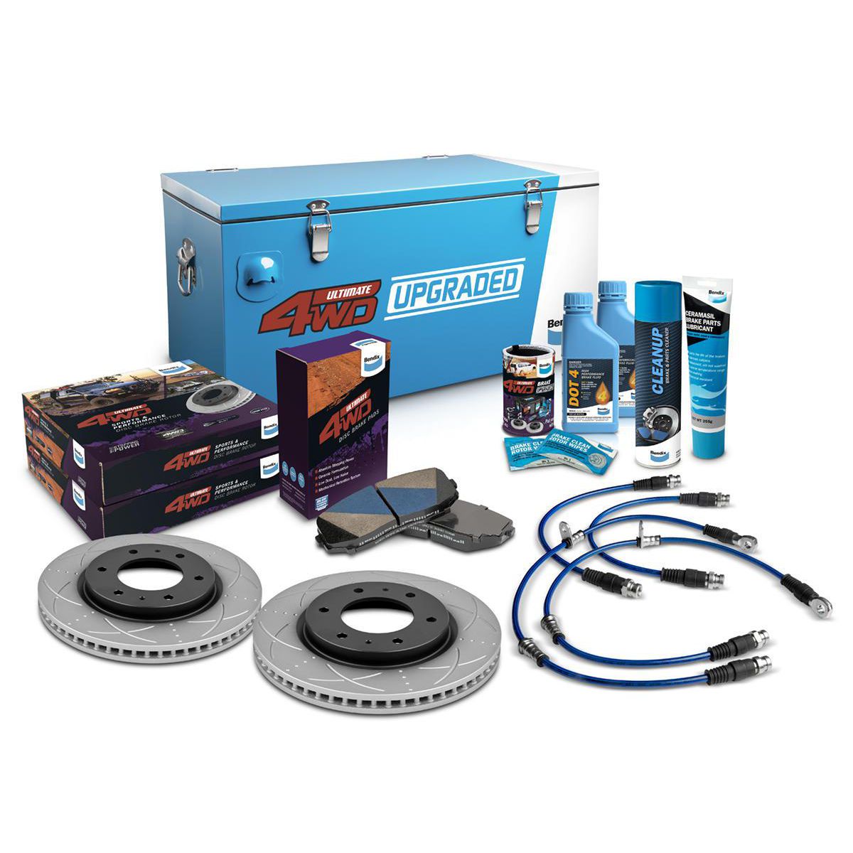 Bendix Ultimate 4x4 Brake Upgrade Kit (Suits 2" Lift) U4WD-BUK88+2