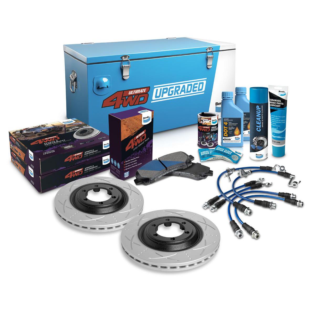 Bendix Ultimate 4x4 Brake Upgrade Kit (Suits 2" Lift) U4WD-BUK94+2