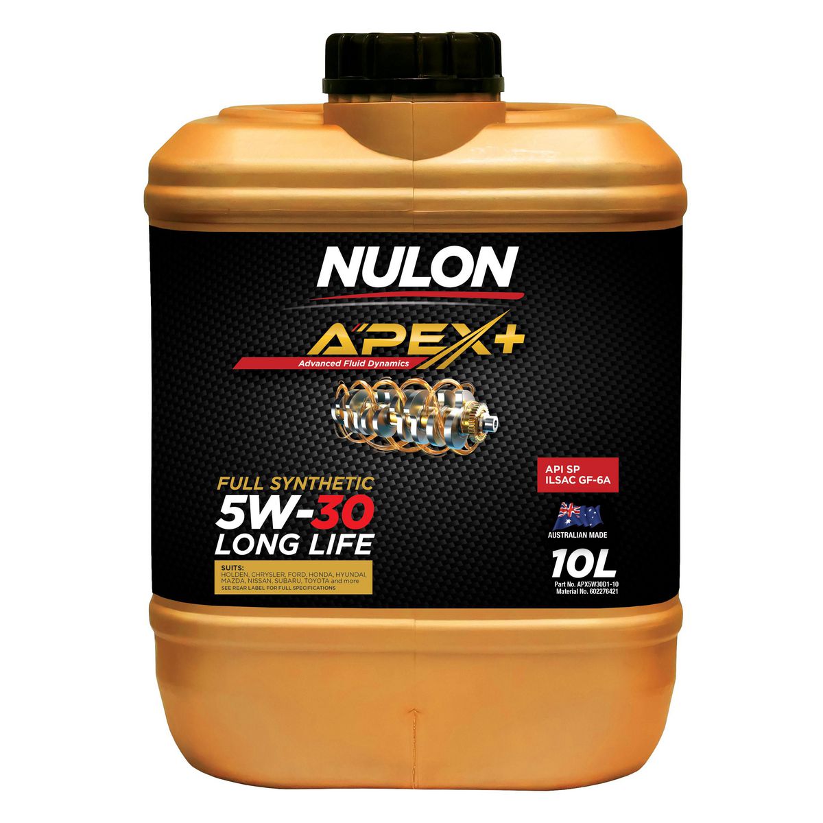 Nulon APEX+ 5W-30 Long Life Engine Oil 10L Full Synthetic APX5W30D1-10