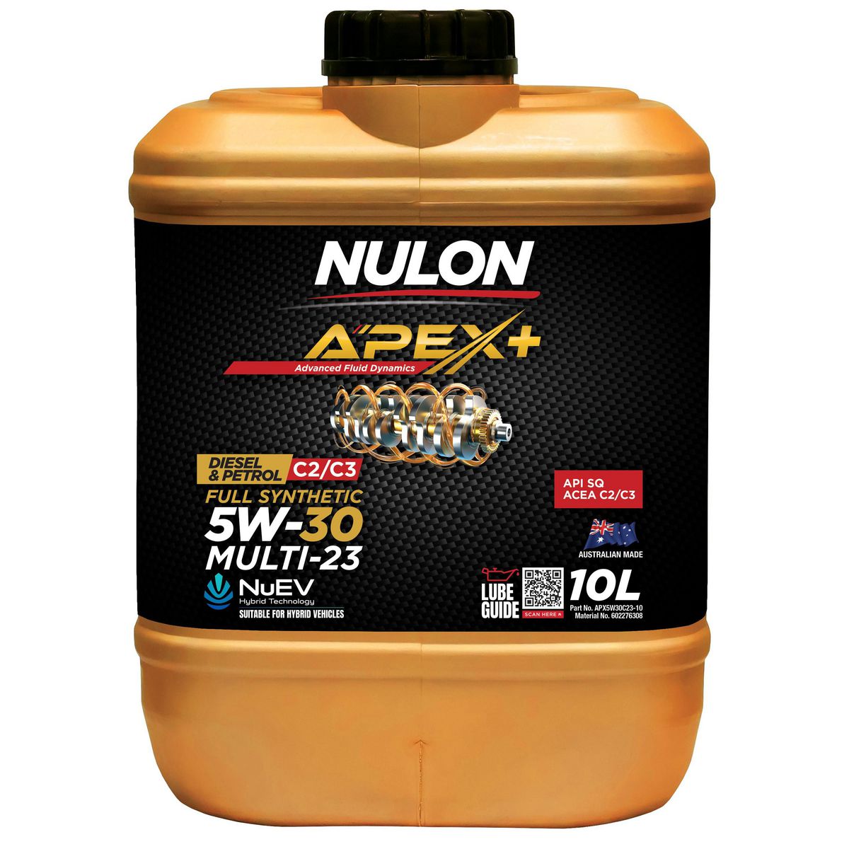 Nulon APEX+ 5W-30 Multi-23 Engine Oil 10L Full Synthetic APX5W30C23-10