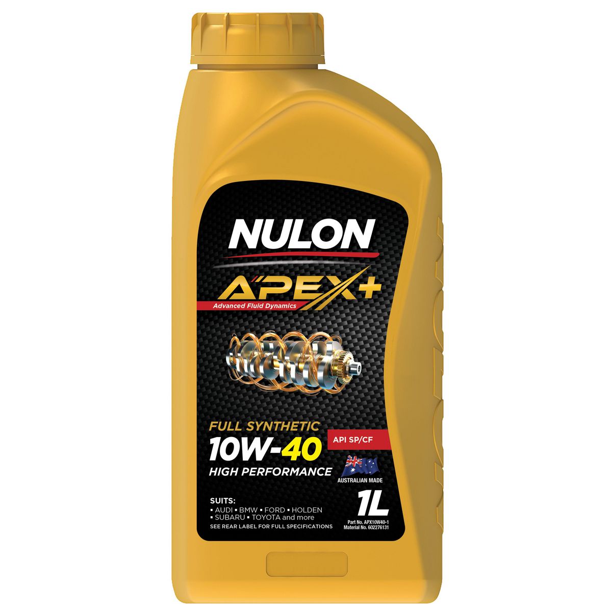 Nulon APEX+ 10W-40 Long Life Performance Engine Oil 1L Semi Synthetic APX10W40-1