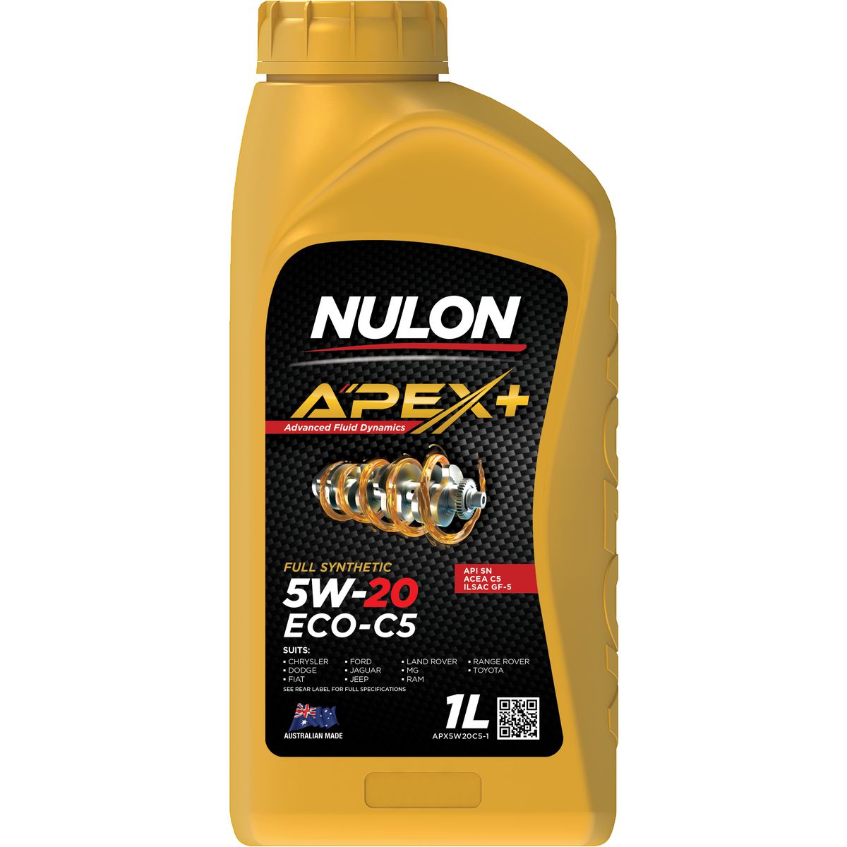 Nulon APEX+ 5W-20 ECO C5 Engine Oil 1L Full Synthetic APX5W20C5-1