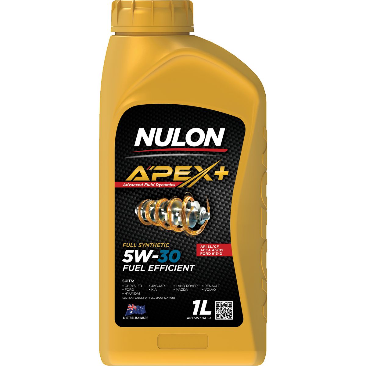 Nulon APEX+ 5W-30 Fuel Efficient Engine Oil 1L Full Synthetic APX5W30A5-1