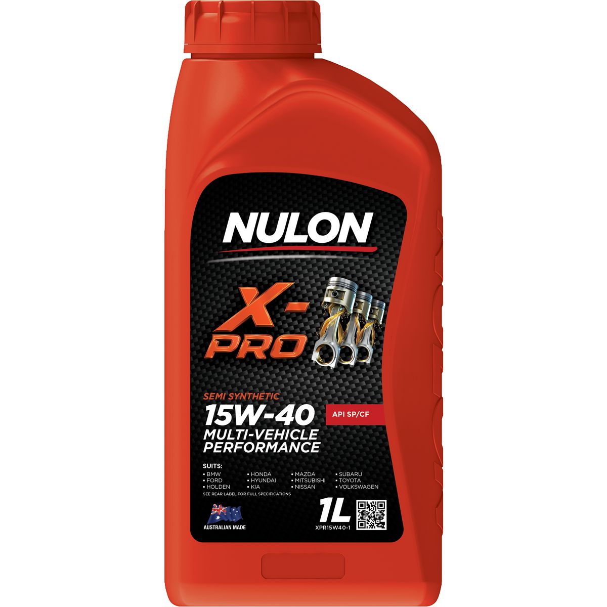 Nulon X-PRO 15W-40 Multi-Vehicle Performance Engine Oil 1L Semi Synthetic XPR15W40-1